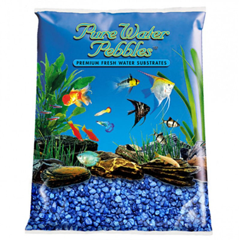 Pure Water Pebbles Aquarium Gravel Marine Blue [Aquarium Supplies] 25 lb