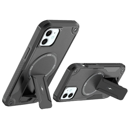 For Apple iPhone 11 (6.1") Case with Invisible Kickstand Compatible with MagSafe, Military-Grade Protection Shockproof Heavy Duty Case Cover