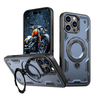 For Apple iPhone 16 Pro (6.3") Ring Holder Case, Military-Grade Shockproof Protective Cover with Magnetic Kickstand [Compatible with Magsafe] Case Cover