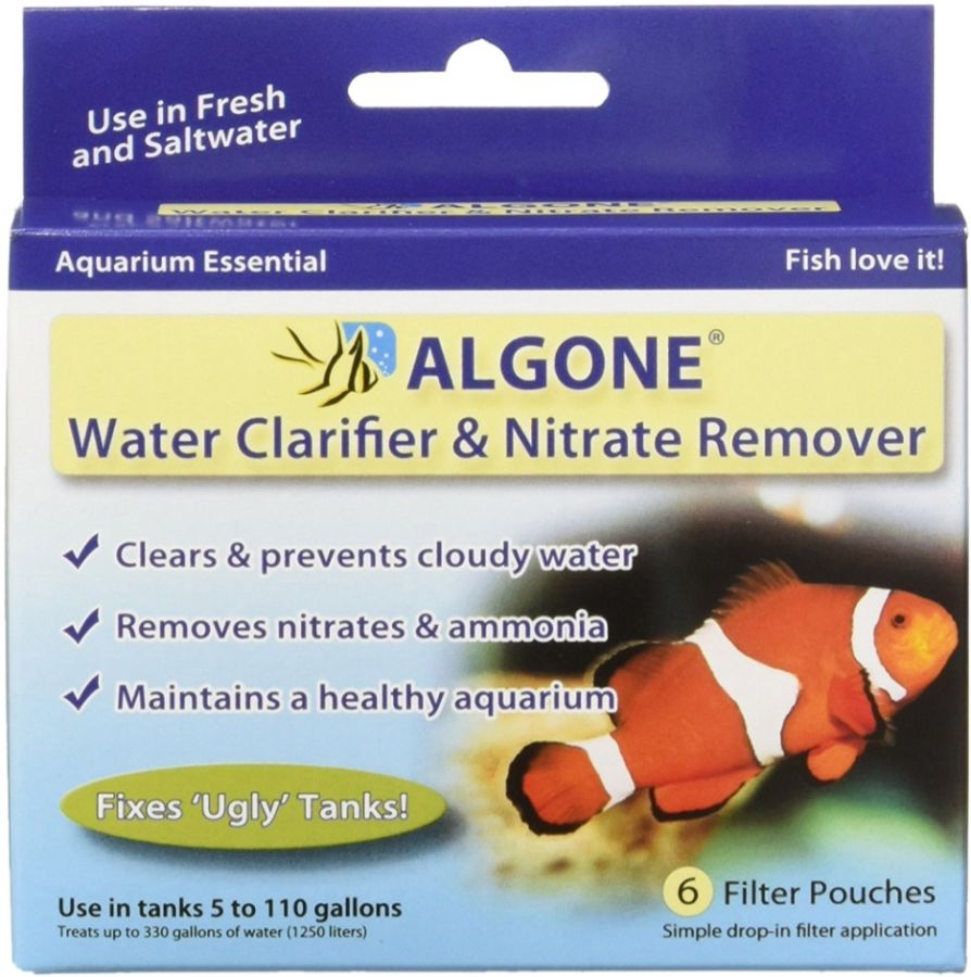 Algone Water Clarifier & Nitrate Remover [Water Conditioners for Aquarium] Up to 110 Gallons