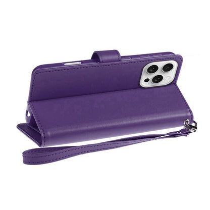 For Apple iPhone SE 4 Wallet Cases PU Leather with Credit Card /ID /Cash Holder Slot Dual Flip Pouch, Stand and Strap Case Cover Purple