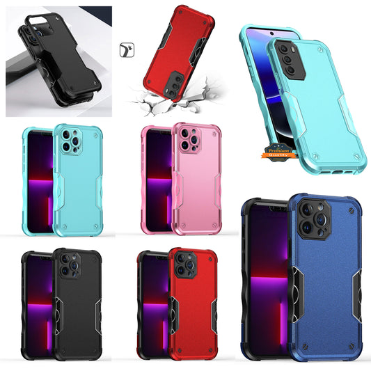 For Apple iPhone 16 (6.1") Slim Tough Shockproof Hybrid Heavy Duty Dual Layer TPU Bumper Rugged Rubber Armor Case Cover