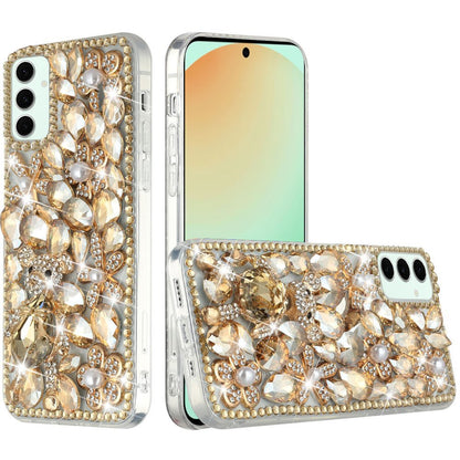 For Samsung Galaxy S24 FE /Fan Edition Bling Crystal 3D Full Diamonds Luxury Sparkle Rhinestone Hybrid Protective Case Cover