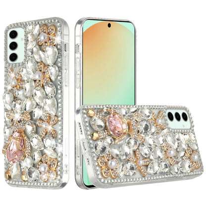 For Samsung Galaxy S24 FE /Fan Edition Bling Crystal 3D Full Diamonds Luxury Sparkle Rhinestone Hybrid Protective Case Cover