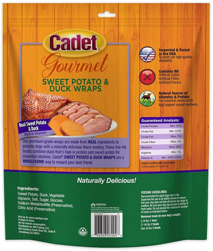 Cadet Gourmet Sweet Potato and Duck Wraps for Dogs [Dog Supplies] 28 oz