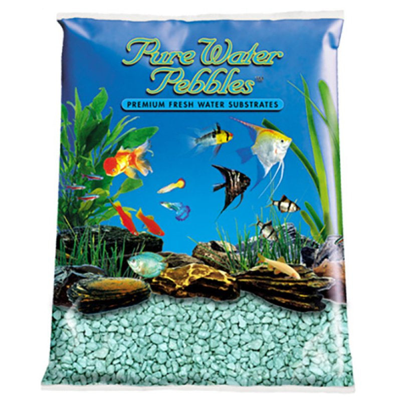 Pure Water Pebbles Aquarium Gravel Turquoise [Aquarium Supplies] 5 lb