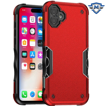 For Apple iPhone 16 (6.1") Back Hybrid Slim Fit Thin Lightweight Shockproof Hard PC Bumper Frame 2in1 Armor Protection Case Cover