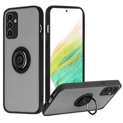 For Samsung Galaxy A16 5G Ring Holder Kickstand [with Magnetic] TPU Shockproof & Lens Protector Hybrid Armor Case Cover