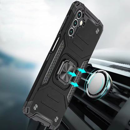 For Samsung Galaxy A06 Armor Hybrid with Ring Holder Kickstand Shockproof Heavy-Duty Durable Rugged TPU Dual Layer Case Cover