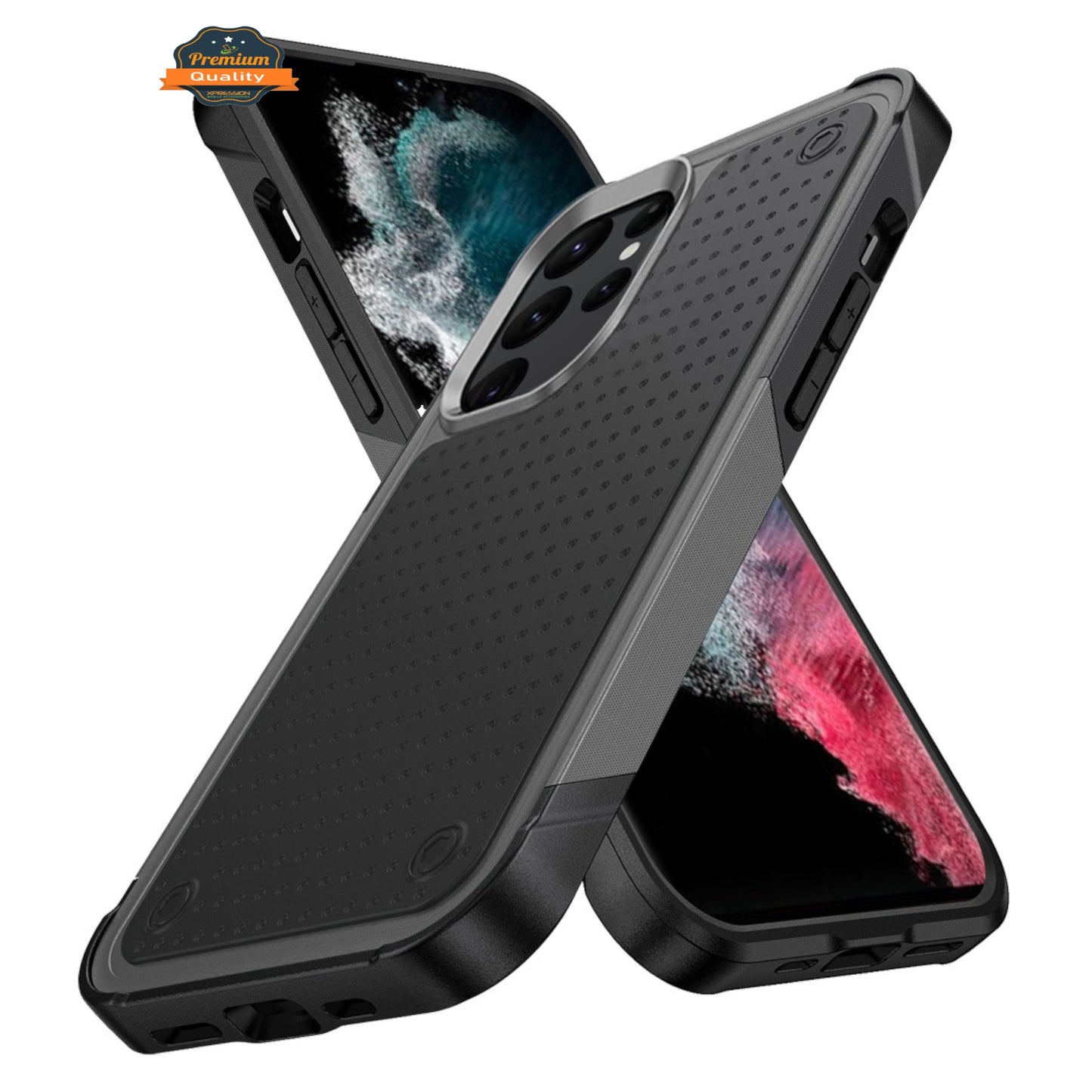 For Apple iPhone 15 (6.1") Shockproof Non-Slip Textured Heavy Duty Rugged TPU Drop Military Protection Tough Bumper  Phone Case Cover