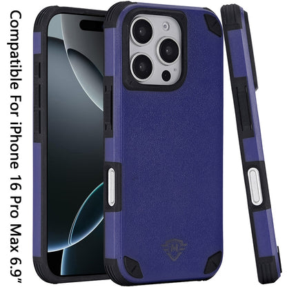 For Apple iPhone 16 Pro Max (6.9") Heavy Duty Dual-Layer Rugged Protection, Shockproof Protective Magnetic Compatible with MagSafe Case Cover