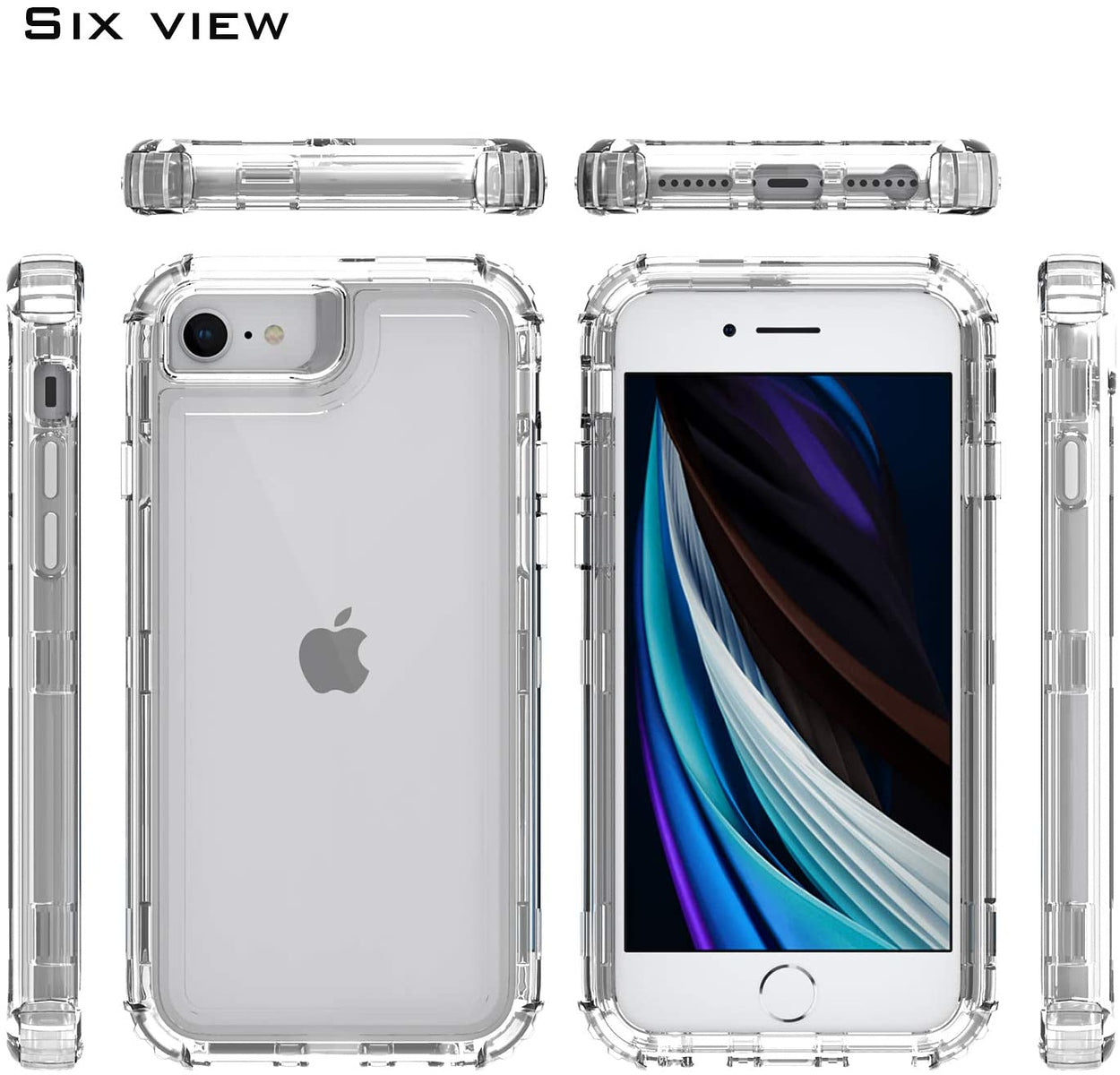 For Apple iPhone 15 (6.1") Heavy Duty Transparent Clear 3 in 1 Hybrid Shockproof Full Edge Hard PC Front Frame Bumper Clear Phone Case Cover