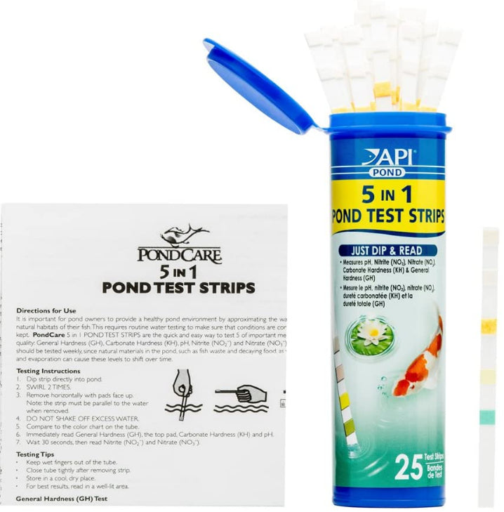 API PondCare 5-in-1 Pond Test Strips [Aquarium Supplies] 75 count (3 x 25 ct)