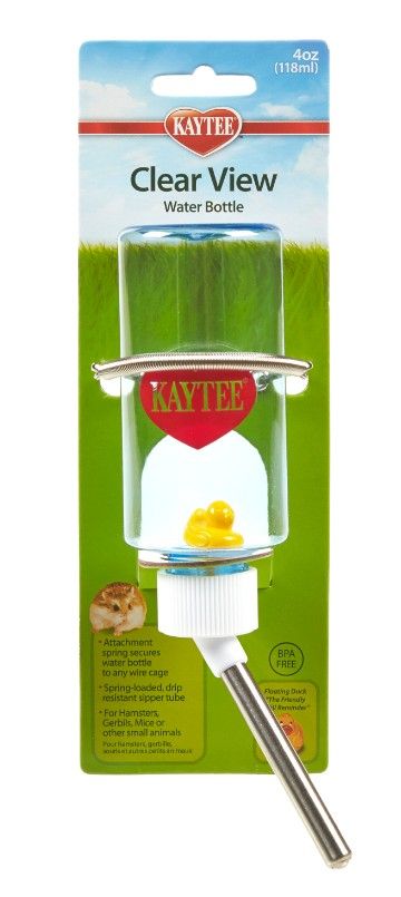 Kaytee Clear View Water Bottle [Water Bottles for Small Pet] 4 oz