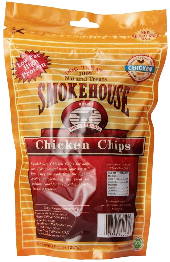 Smokehouse Chicken Chips Natural Dog Treats [Dog Supplies for Dog] 8 oz