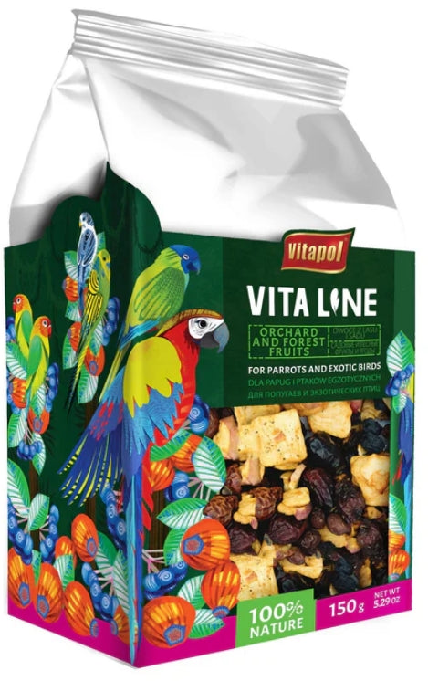 AE Cage Company Vita Line Orchard and Forest Fruits for Parrots and Exotic Birds [Bird Supplies for Bird] 1 count