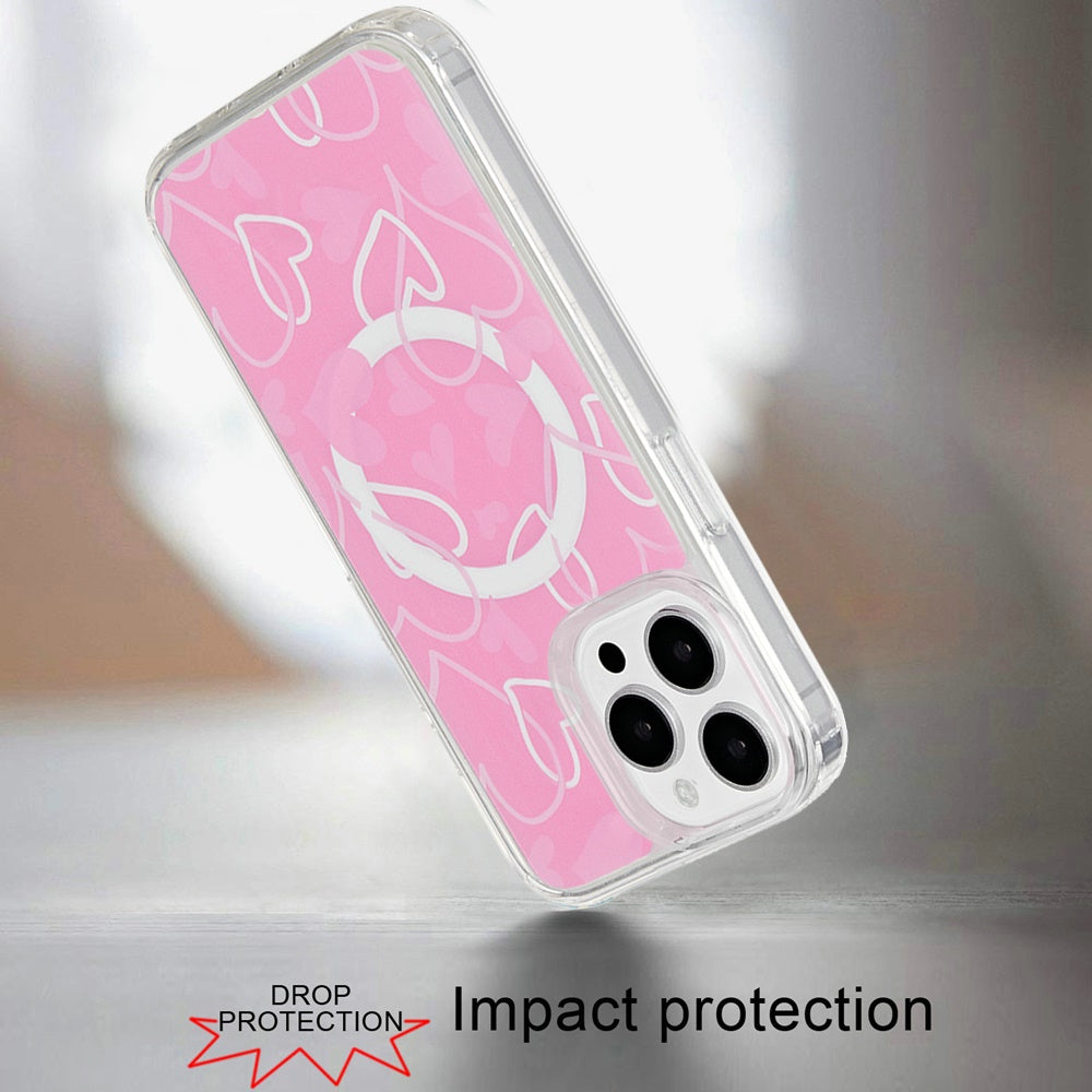 For Apple iPhone 12 / 12 Pro Magsafe Case Cute Pattern Design Durable Shockproof SlimTPU Hard Back [Compatible with Magsafe] Case Cover