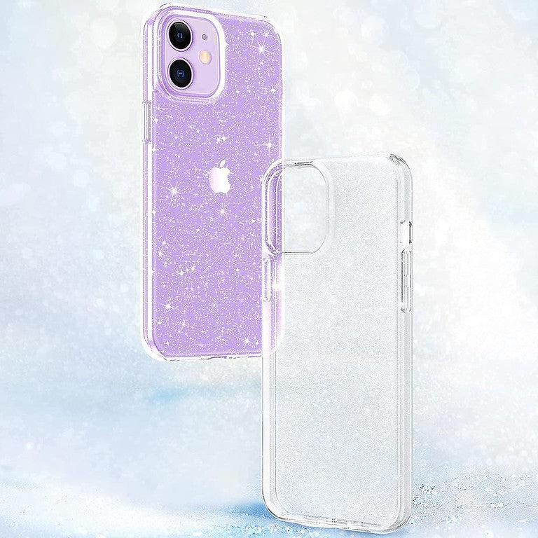 For Apple iPhone 15 Pro Max (6.7") Glitter Sparkle Bling Shiny Slim Hybrid Shockproof Rubber Silicone Soft TPU Protective  Phone Case Cover