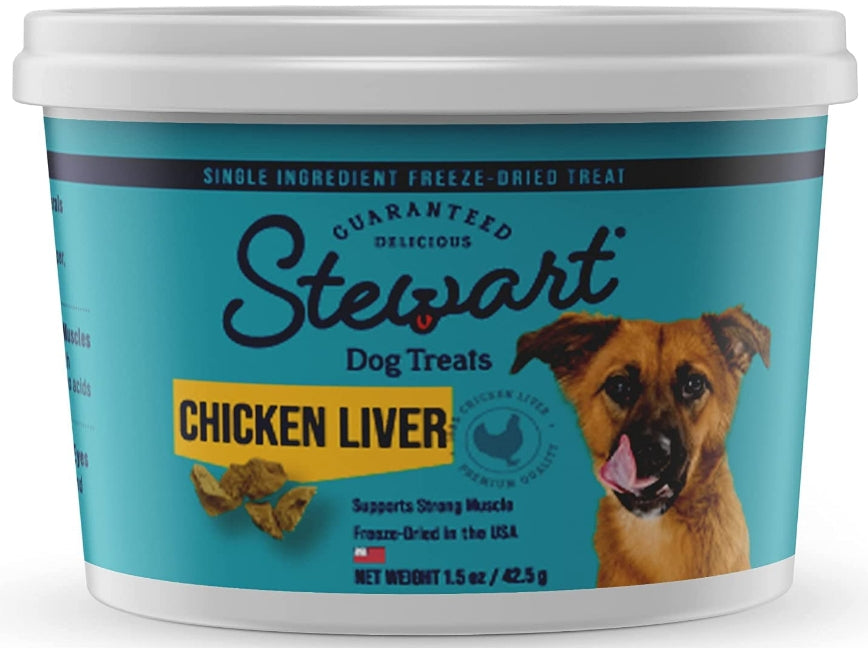 Stewart Freeze Dried Chicken Liver Treats [Dog Supplies] 1.5 oz