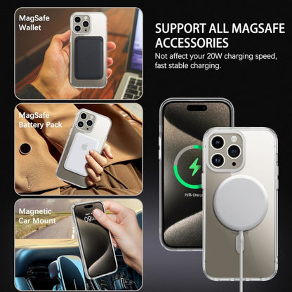 For Apple iPhone 15 Plus (6.7") Magnetic Hybrid Transparent Edge Bumper Invisible Stand [Compatible with Magsafe] Slim  Phone Case Cover