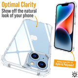 For Apple iPhone 15 Pro Max (6.7") Hybrid Transparent 3in1 Corner Tough Durable Detachable Shockproof Frame Hard PC  Phone Case Cover