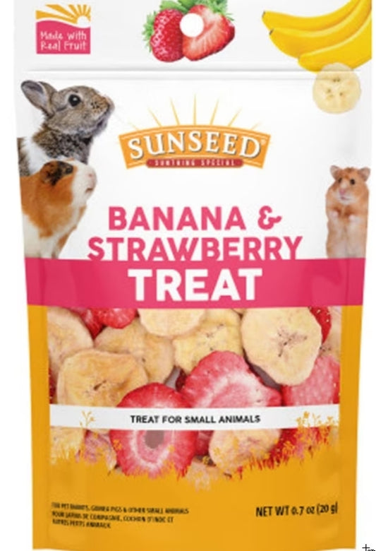 Sunseed Banana and Strawberry Small Animal Treat [Small Pet Supplies] 0.7 oz