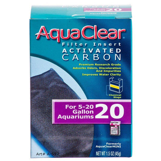 Aquaclear Activated Carbon Filter Inserts [Filter & Bio Bags] For Aquaclear 20 Power Filter