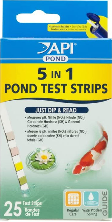 API PondCare 5-in-1 Pond Test Strips [Aquarium Supplies] 75 count (3 x 25 ct)