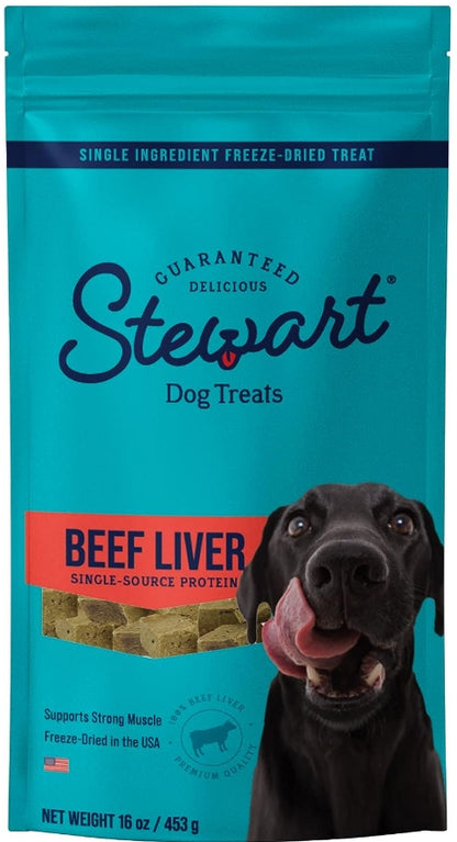 Stewart Beef Liver Freeze Dried Dog Training Treats [Dog Supplies] 16 oz