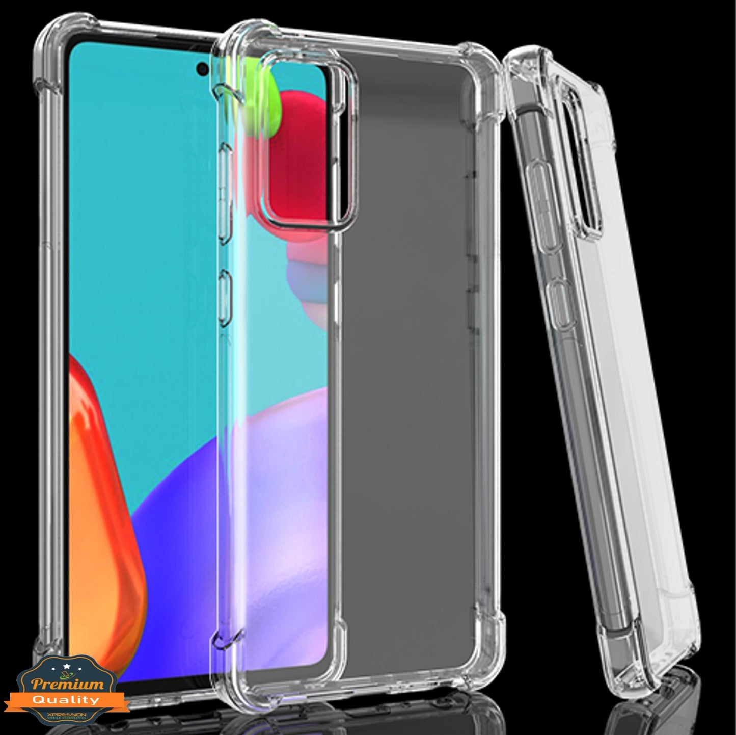 For Samsung Galaxy A16 5G HD Crystal Clear Hybrid TPU [Four-Corner Protective] Rubber Silicone Gel Transparent Case Cover Clear