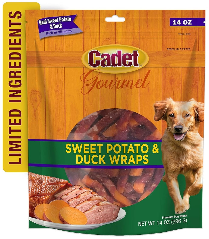 Cadet Gourmet Sweet Potato and Duck Wraps for Dogs [Dog Supplies] 14 oz