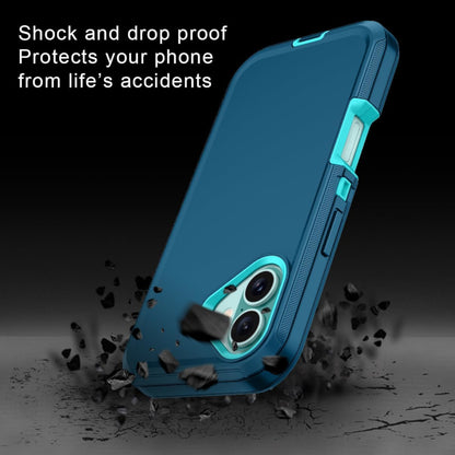 For Apple iPhone 16 Plus (6.7") 3-Layer Protection Case Shockproof Rugged Design with Enhanced Durability Hybrid Heavy Duty Protection Case Cover