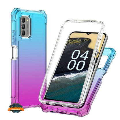 For AT&T Motivate Pro 5G Hybrid 2in1 Front Bumper Frame Cover Square Edge Shockproof Soft TPU + Hard PC Anti-Slip Heavy Duty Case Cover