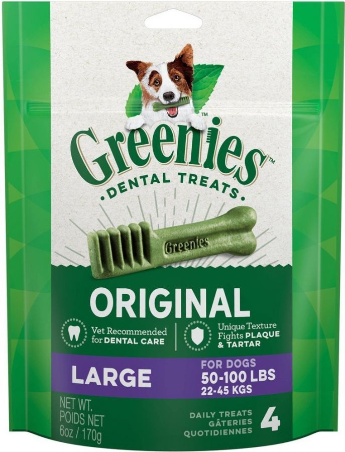 Greenies Large Dental Dog Treats [Treats Packaged for Dog] 4 count