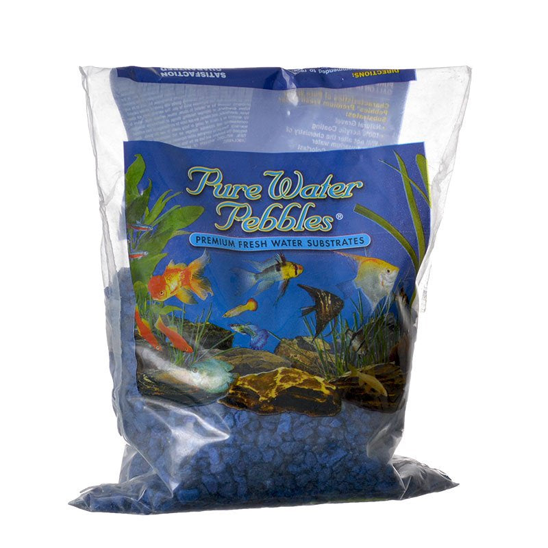 Pure Water Pebbles Aquarium Gravel Marine Blue [Aquarium Supplies] 2 lb