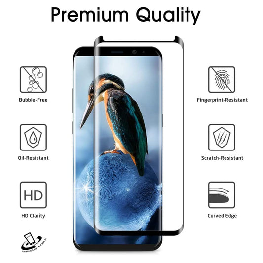 For Samsung Galaxy S22 Ultra Screen Protector 3D Curved Edge Full Coverage 9H Hardness Temper Glass Full Cover Protector Clear Black