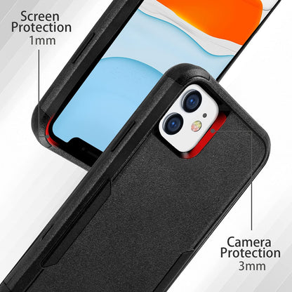 For Apple iPhone 15 (6.1") Hybrid Bumper Rugged Dual Layer Heavy-Duty Military-Grade Rubber TPU Defender Protective  Phone Case Cover