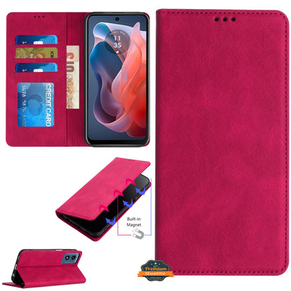 For Apple iPhone 16 Plus (6.7") Wallet Pouch with Credit Card Holder Flip Card Slots, Kickstand and Magnetic Closure PU Vegan Leather Case Cover