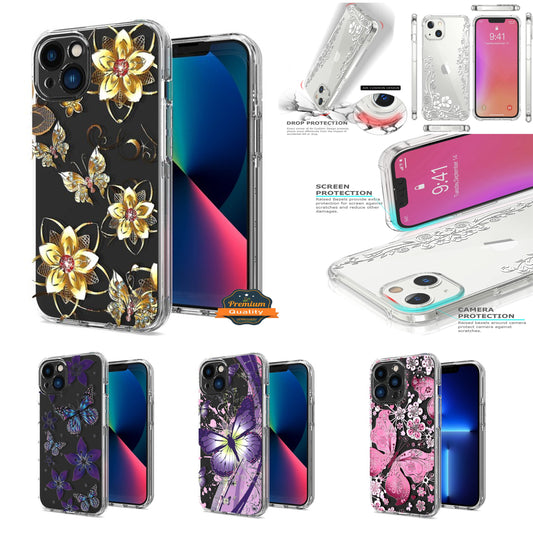 For Samsung Galaxy S24 FE /Fan Edition Hybrid Trendy Image Patterns Design Transparent Hard Back Shockproof TPU Rubber Case Cover