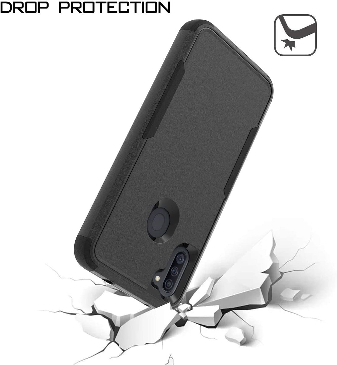 For Apple iPhone 15 Plus (6.7") Hybrid Shockproof Silicone Rubber TPU + Hard PC Heavy Duty Three Layer Body Protection  Phone Case Cover