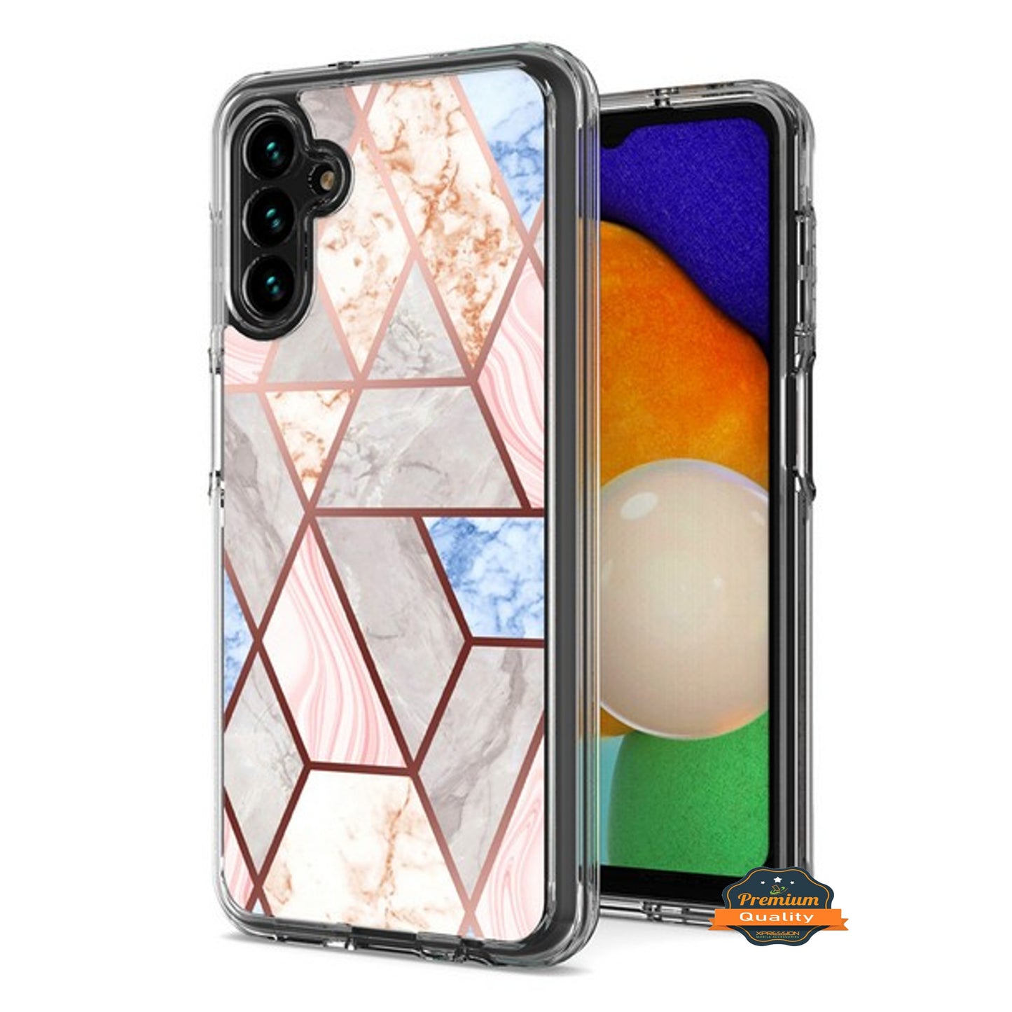 For Samsung Galaxy A16 5G Stylish Hybrid Fashion Marble Trendy IMD Design Hard Back PC Shockproof Protective Case Cover