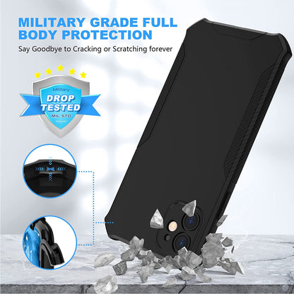 For AT&T Motivate Pro 5G Hybrid 2in1 Front Bumper Frame Cover Square Edge Shockproof Soft TPU + Hard PC Anti-Slip Heavy Duty Case Cover