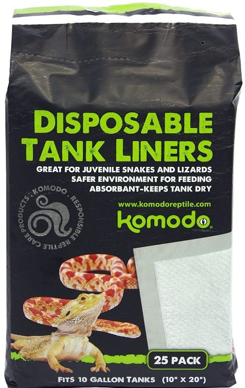 Komodo Repti-Pads Disposable Tank Liners 10 x 20 Inch [Cage Carpets] 25 count