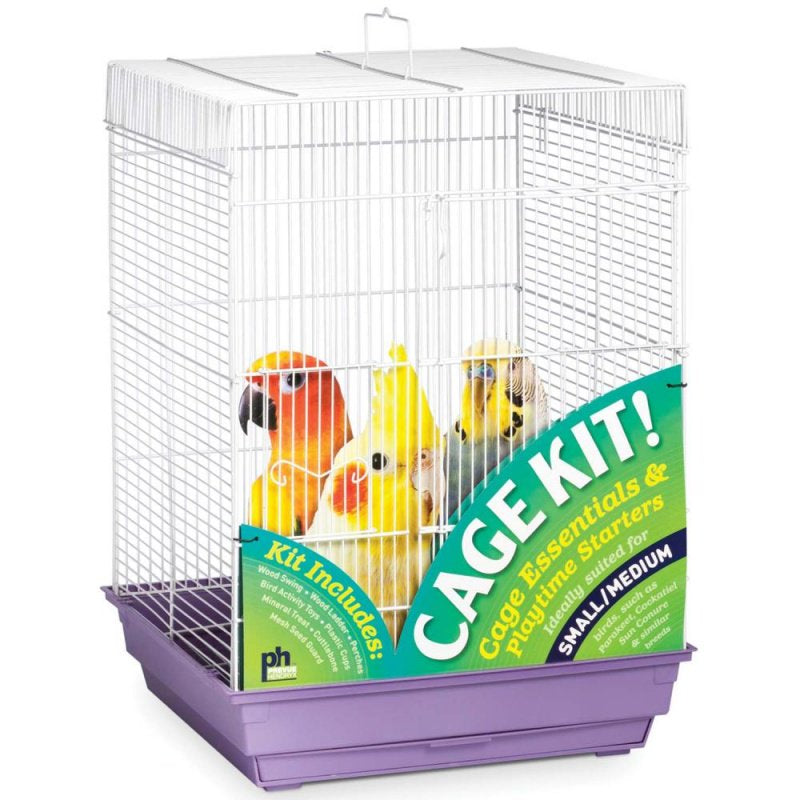 Prevue Square Top Bird Cage Kit Purple [Bird Supplies] 1 count