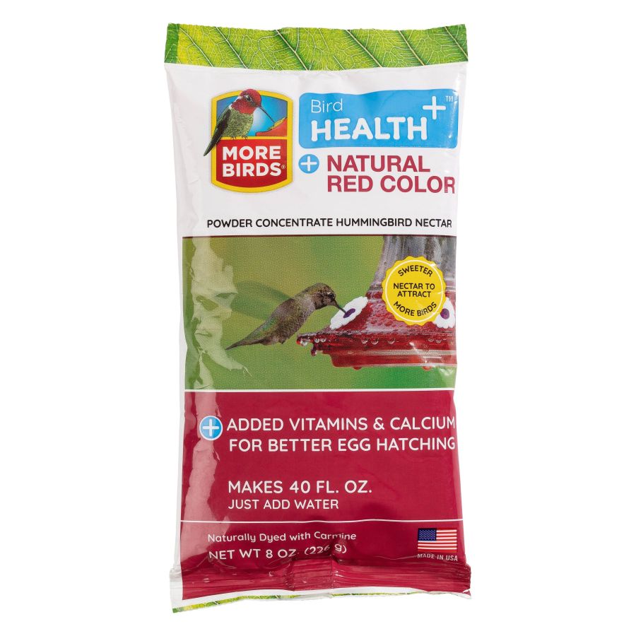 More Birds Health Plus Natural Red Hummingbird Nectar Powder Concentrate [Hummingbird Nectars & Foods] 8 oz