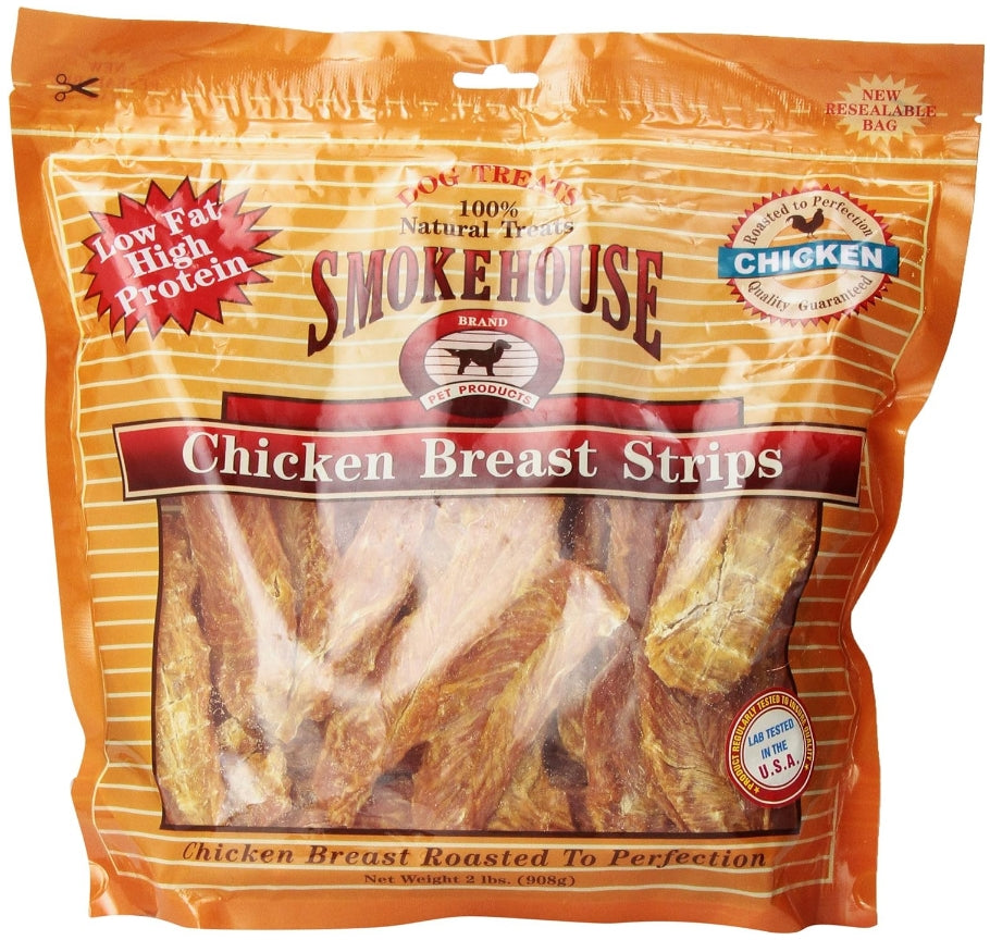 Smokehouse Chicken Breast Strips Dog Treats [Dog Supplies] 2 lb