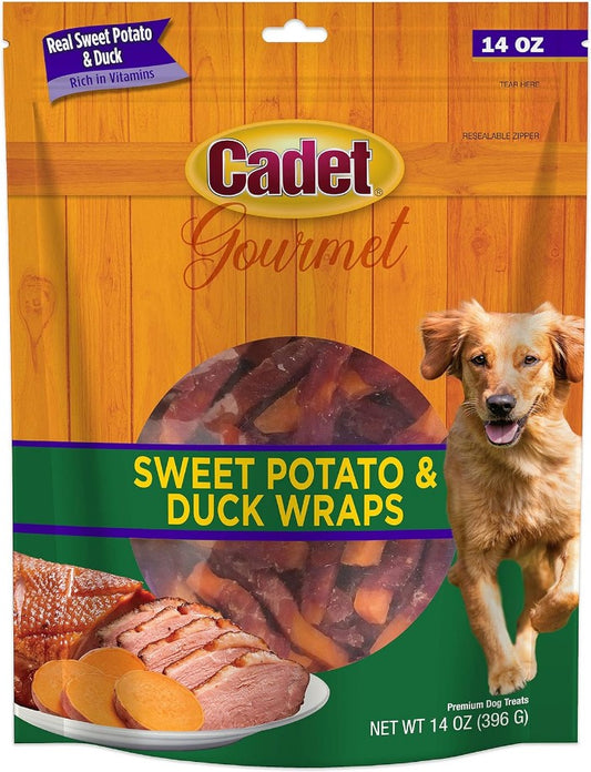 Cadet Gourmet Sweet Potato and Duck Wraps for Dogs [Dog Supplies] 14 oz