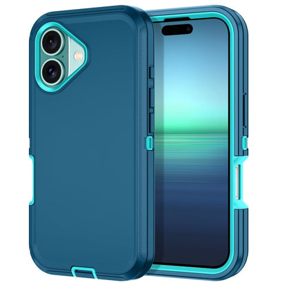 For Apple iPhone 16 (6.1") 3-Layer Protection Case Shockproof Rugged Design with Enhanced Durability Hybrid Heavy Duty Protection Case Cover