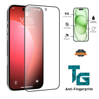 For Apple iPhone 16 (6.1") Anti-Fingerprint Tempered Glass Screen Protector 9H Hardness, HD, Bubble-Free Protector Clear