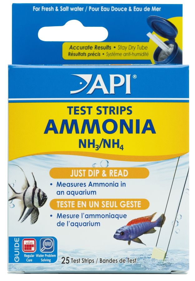 API Ammonia Test Strips [FW & SW Testing & Reagents for Aquarium] 25 Strips